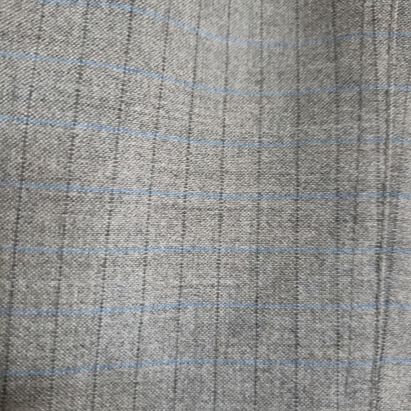 Gray blazer jacket with black and blue pinstripes - Picture 5 of 5